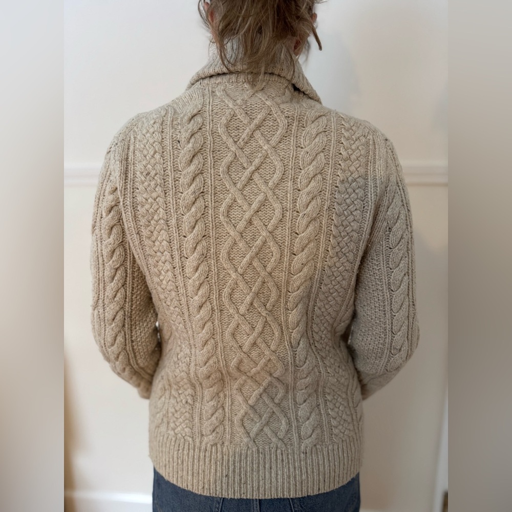 J. Crew Cable Knit Cardigan - Cream - Picture 2 of 5